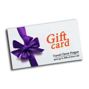 Gift card for ebook Travel Clever Prague - Save up to 50% of your cost ( Front side )